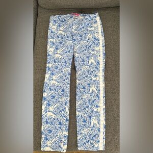 Lilly Pulitzer vintage Blue and White Patterned Pants